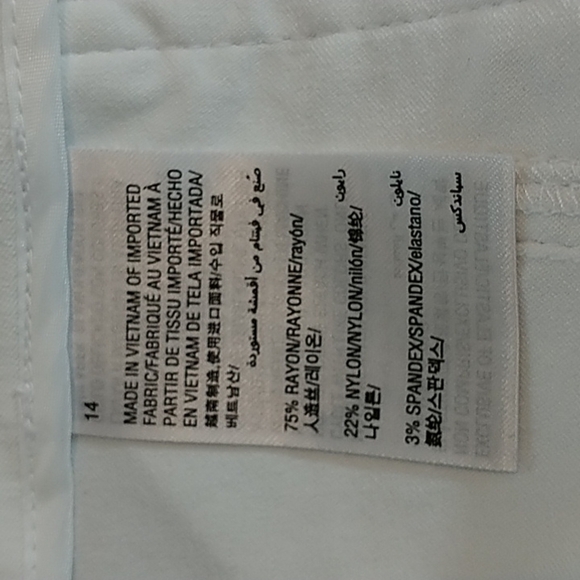INC International Concepts White Crop Pants with Ankle Detail  14 - Picture 5 of 11